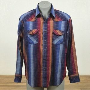 Vintage Kings Road XL Plaid Western Shirt (Sears)